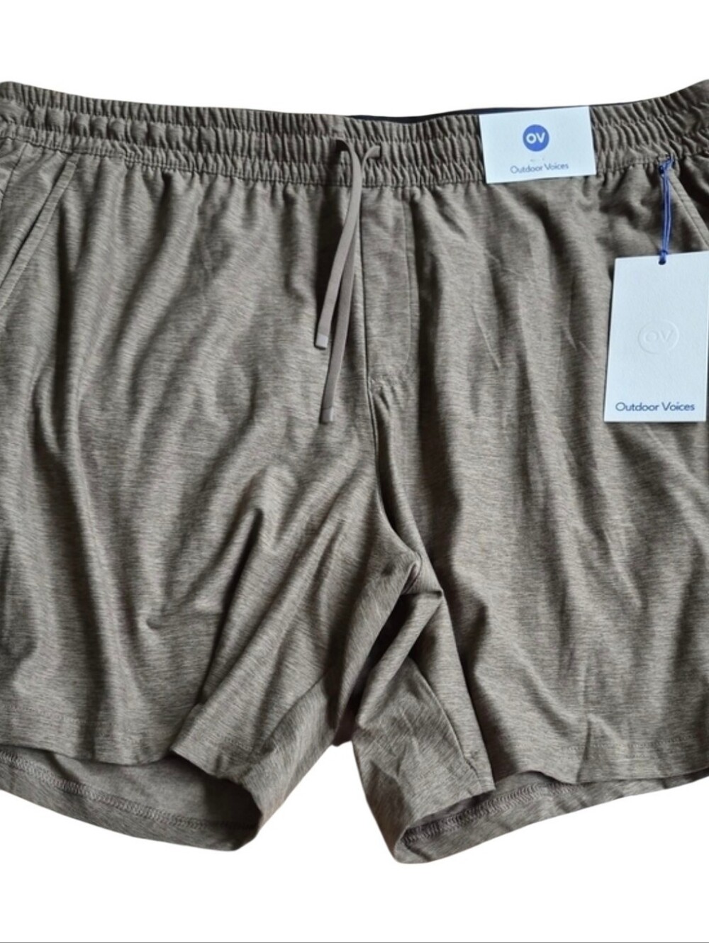 Outdoor Voices CloudKnit Shorts XXL Canteen Heather Drawstring Lounge Active